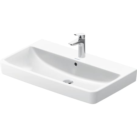 Duravit No.1 Sink 31 1/2  White High Gloss, Faucet Hole Platform, Number Of Faucet Holes: 1, Overflow - 23758000002